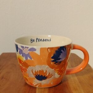 Vibrant Floral Mug with Inspiring Message